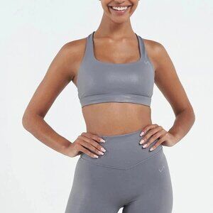 Womens Gray TLF diamond sports bra size MEDIUM NEW WITH TAGS